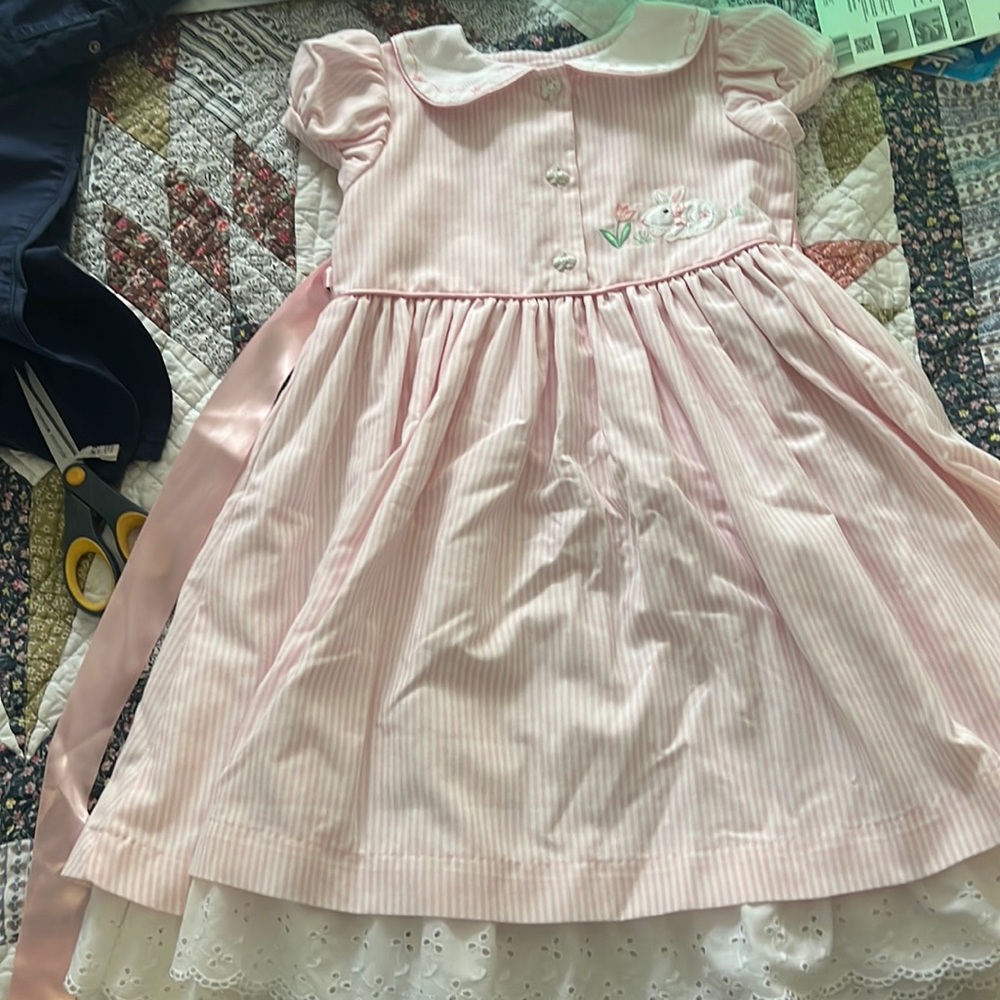 Rebecca Raggs Striped Bunny Dress | Sz 4